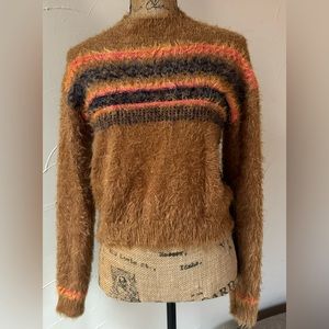 Abound sweater S orange and blue front Copper colored super soft , gently worn.